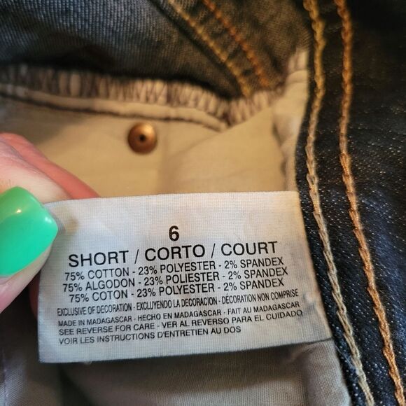 Gloria Vanderbilt Dark Blue Wash Cotton Blend Mid-Rise Bootcut Jeans Sz 6 Short - Picture 14 of 16